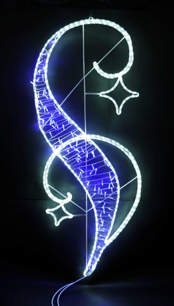 「設置するだけで華やかさが際立つストリート2Dモチーフイルミネーションライト」